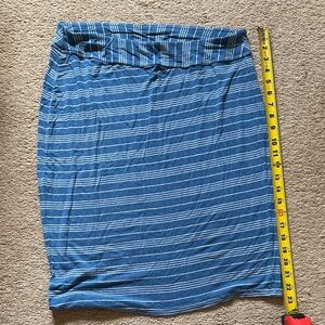 Athlete L Blue Striped Women's Skirt